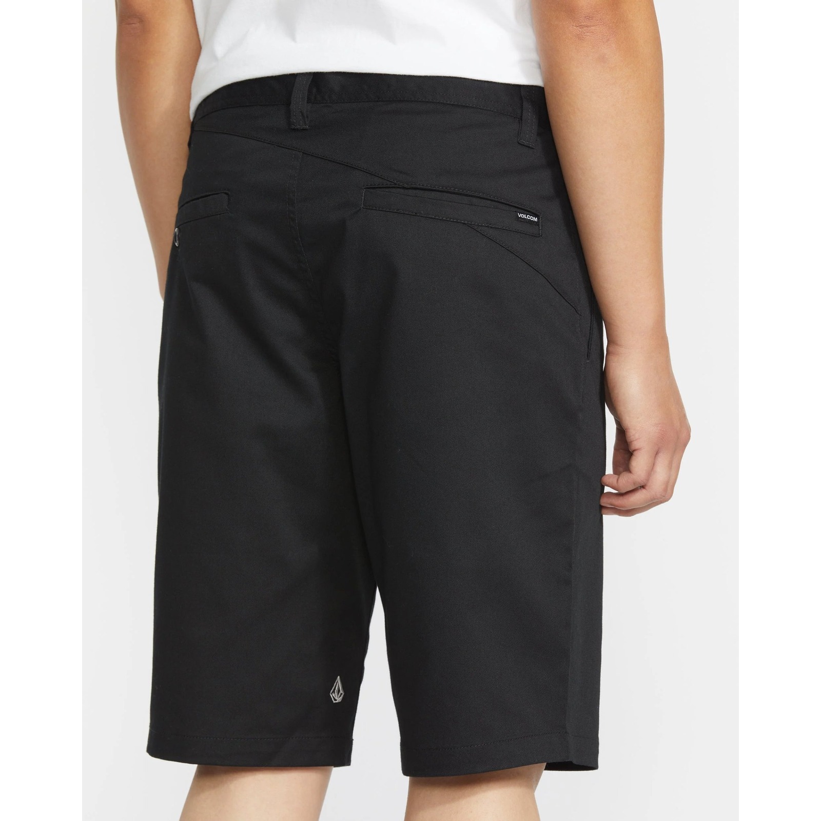 Volcom Frickin Modern Stretch Chino Shorts Mens 33 Black Skater Casual A0911601